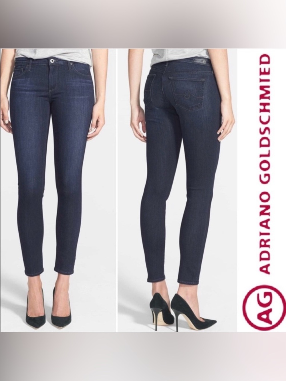 AG Adriano Goldschmied The Legging Ankle Super Skinny Ankle Jeans Dark Wash 24